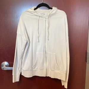 White xxl zip up hoodie